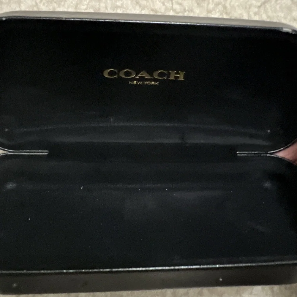 Coach Glasses Case Black‎ Hard Shell Logo Reading Eyeglasses Sunglasses (M1)